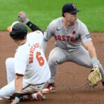 Romy Gonzalez (right) is one of five shortstops the Red Sox have used in their first 54 games of the season.