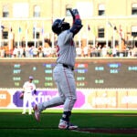 Wilyer Abreu of the Red Sox celebrates his home run during the first inning.