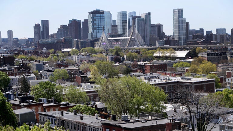 A spring photo of Boston's skyline