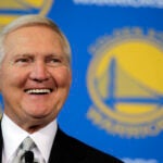 Jerry West smiles in 2011.