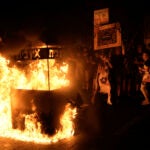 People protest against Israeli Prime Minister Benjamin Netanyahu's government in Tel Aviv, Israel.