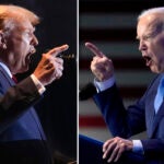 Former President Donald Trump and President Joe Biden.