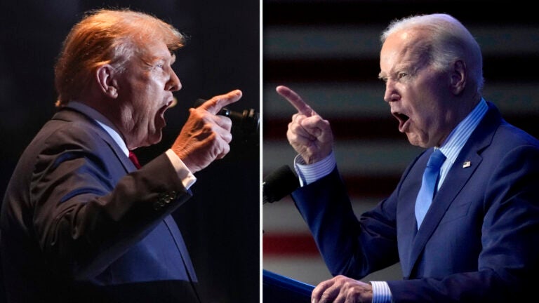 Former President Donald Trump and President Joe Biden.