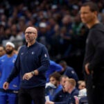 Dallas Mavericks head coach Jason Kidd looks on during the second quarter in Game 4 of the NBA Finals. The Dallas Mavericks hosted the Boston Celtics at American Airlines Center on Friday, June 14, 2024.