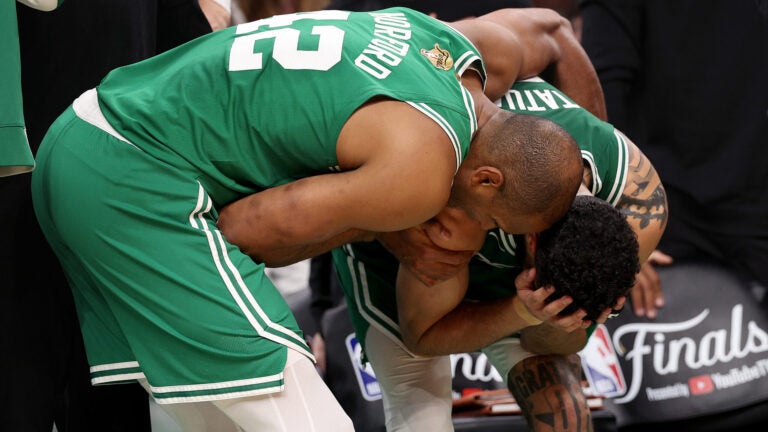 Jayson Tatum Celtics NBA champion reaction