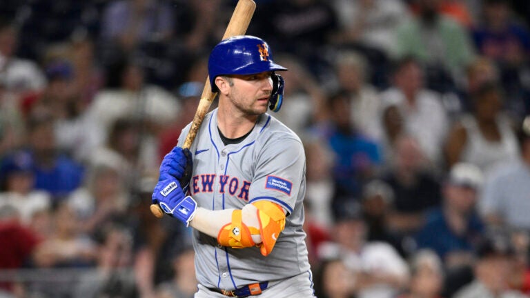 New York Mets' Pete Alonso in action during a baseball game against the Washington Nationals, Tuesday, June 4, 2024, in Washington.