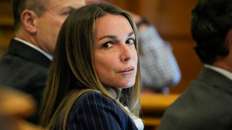 Karen Read is seated Monday, June 10, 2024, in Norfolk Super Court, in Dedham, Mass., during her trial on charges in connection with the 2022 death of her boyfriend, Boston police Officer John O'Keefe.