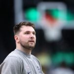 BOSTON, MASSACHUSETTS - JUNE 09: Luka Doncic #77 of the Dallas Mavericks warms up before Game Two of the 2024 NBA Finals against the Boston Celtics at TD Garden on June 09, 2024 in Boston, Massachusetts
