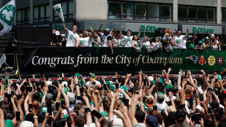 Awash in joy, gratitude and, yes, confetti, Celtics fans put their emotions on parade savoring Banner 18