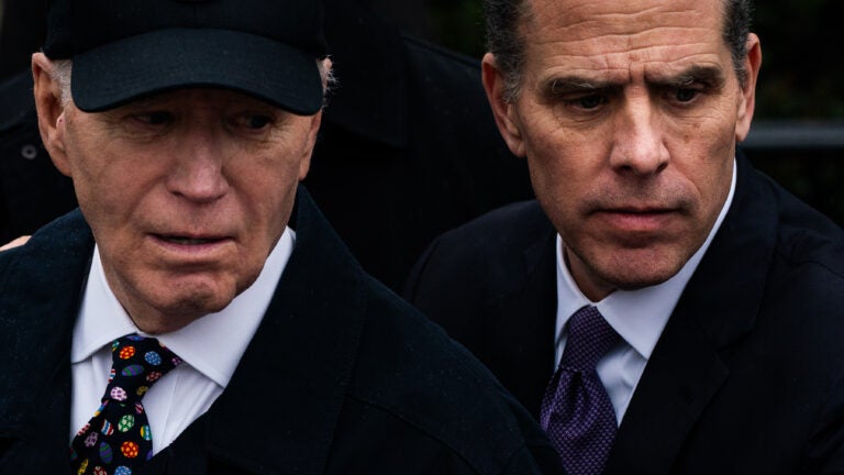 President Joe Biden with his son Hunter Biden.