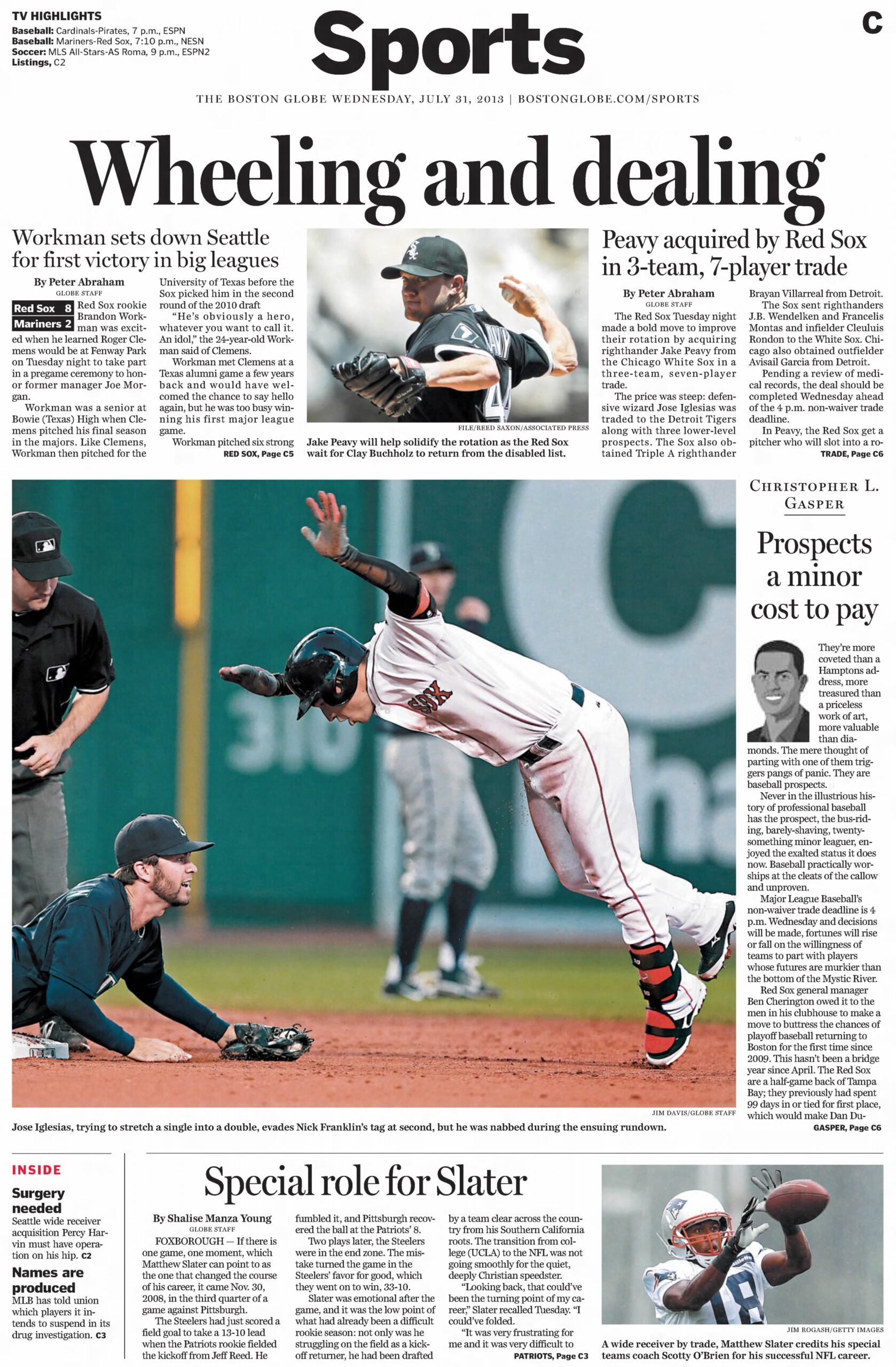 2013 Jake Peavy Red Sox trade Boston Globe