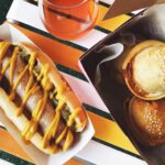 Hot dog and empanada from Super Bien