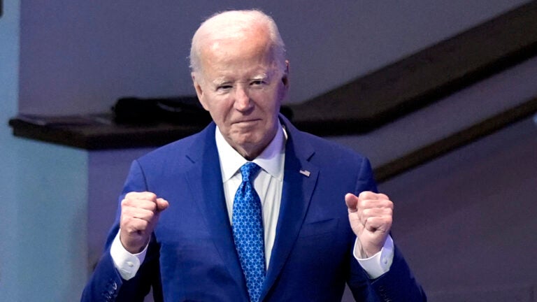 President Joe Biden attends a church service.