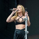 Ingrid Andress performs on day four of the Lollapalooza Music Festival in Chicago.