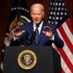 President Joe Biden speaks at an event commemorating the 60th Anniversary of the Civil Rights Act.