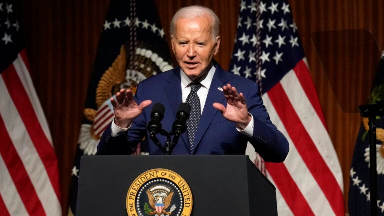 President Joe Biden speaks at an event commemorating the 60th Anniversary of the Civil Rights Act.