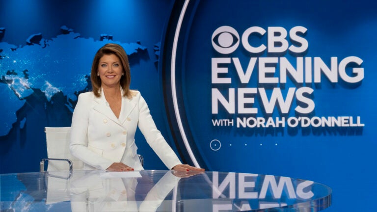 Norah O'Donnell on the new set of 