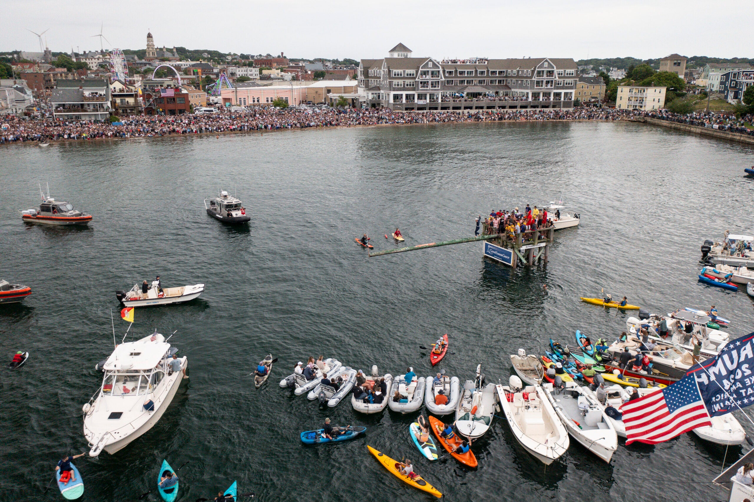 Watch: Gloucester's greasy pole contest for 2024