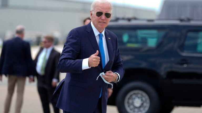 President Joe Biden arrives to board Air Force One at Dover Air Force Base in Dover, Delaware, Tuesday, July 23, 2024.