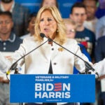 First lady Jill Biden speaks during an event at The American Legion Post 111 as she campaigns for her husband, President Joe Biden, on Monday, July 8, 2024, in Seminole Heights, Fla.