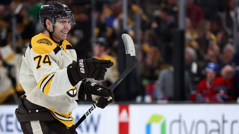 Jake DeBrusk thanked Bruins fans for their support