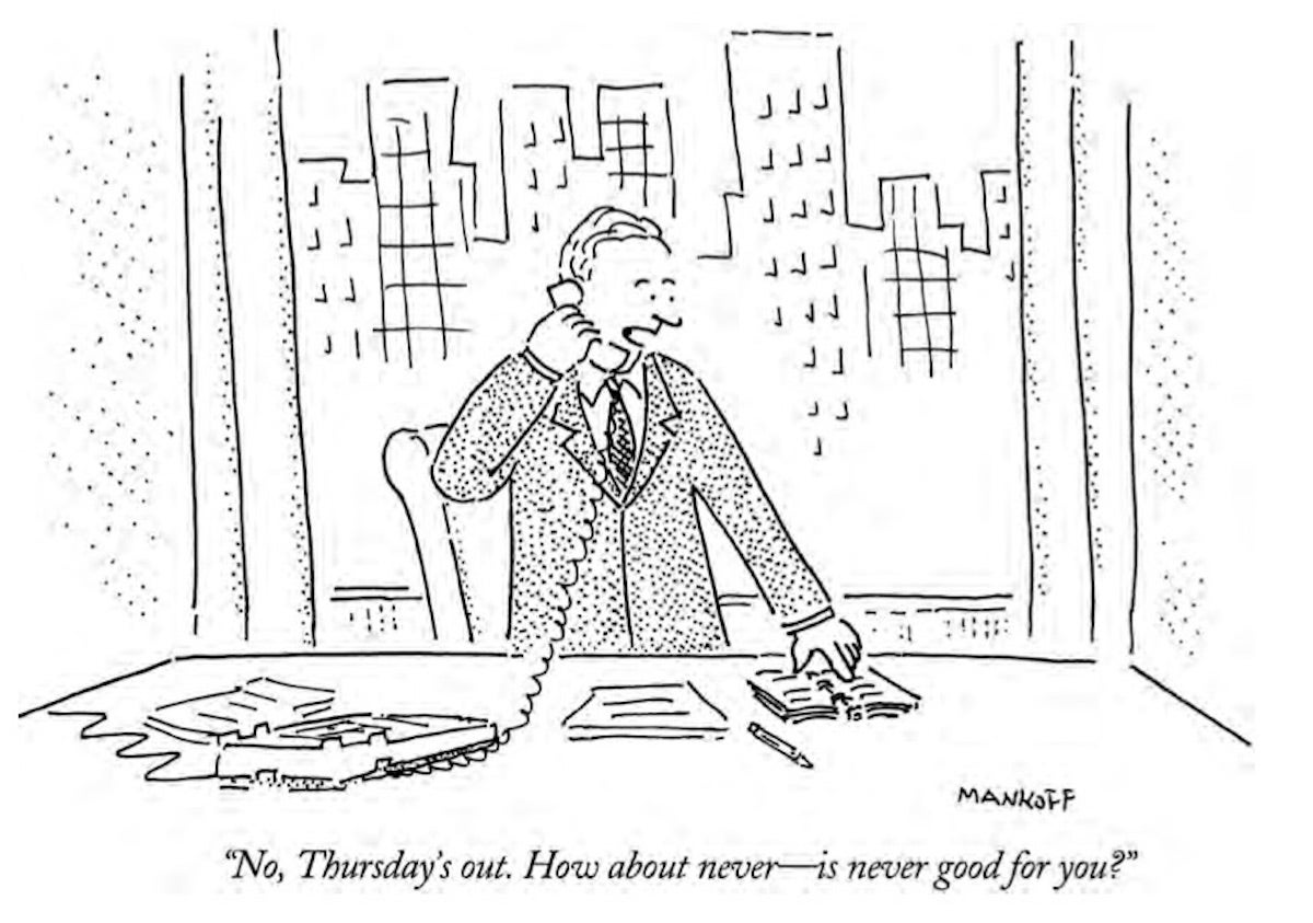 A famous cartoon by Bob Mankoff 