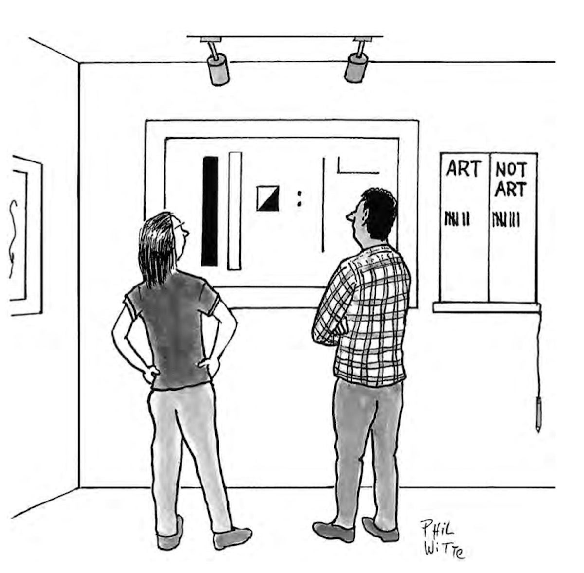 Cartoon about art by Phil Witte