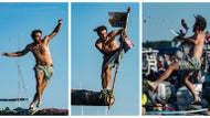 Watch: Gloucester's greasy pole contest for 2024