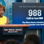 White House Press Secretary Karine Jean-Pierre speaks about the mental health crisis hotline.
