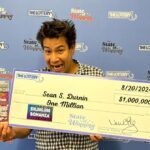 Sean Durnin claimed his $1 million prize on Tuesday after purchasing his winning lottery ticket at Old South Diner on Nantucket.