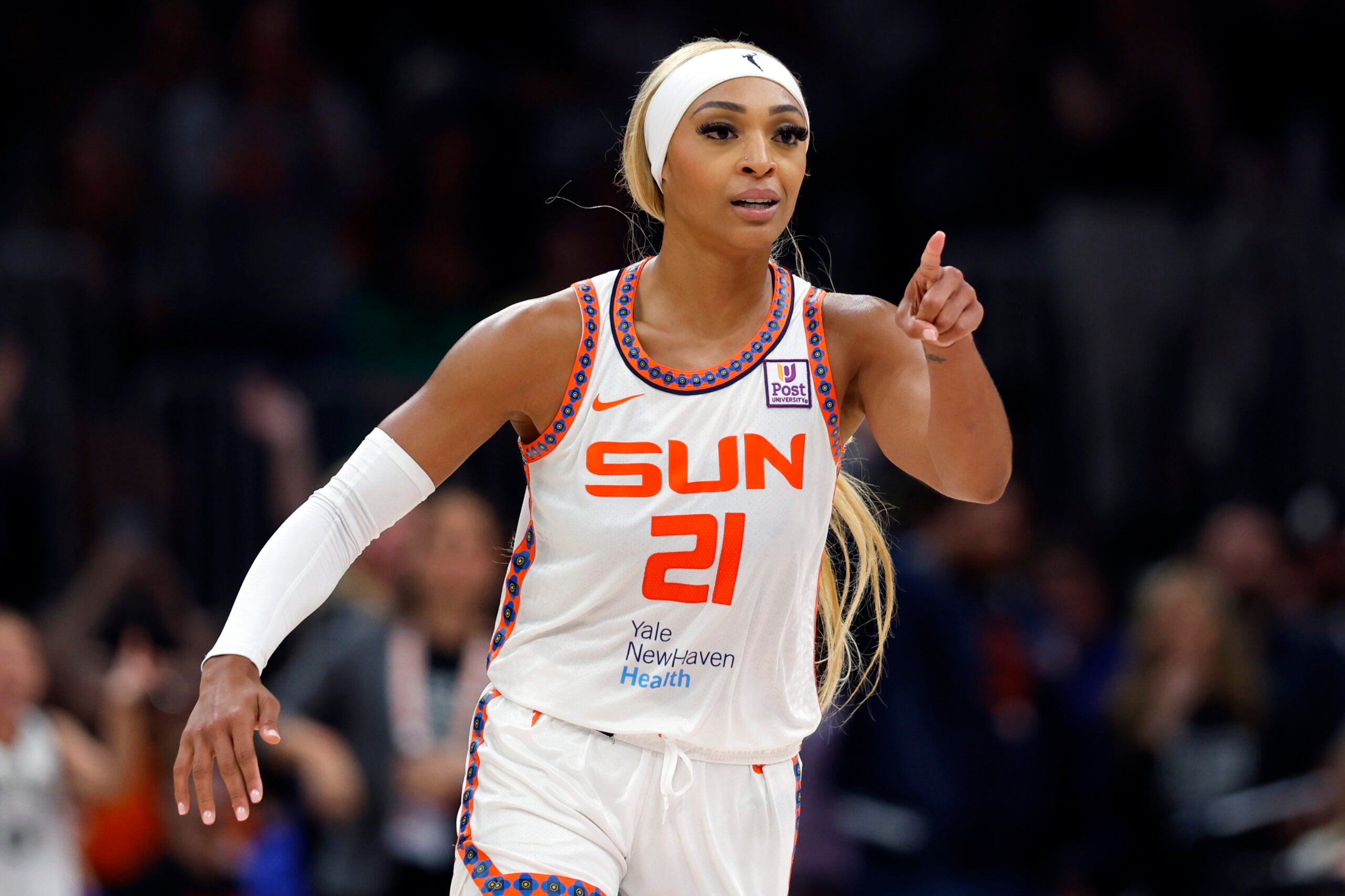 DiJonai Carrington praised Boston, criticized WNBA after Sun's win