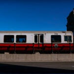 An MBTA Red Line train crosses the Longfellow Bridge in Boston.