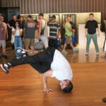 Alex Diaz, or B-boy El Nino, performing at a showcase at the Omni Boston Hotel at the Seaport.
