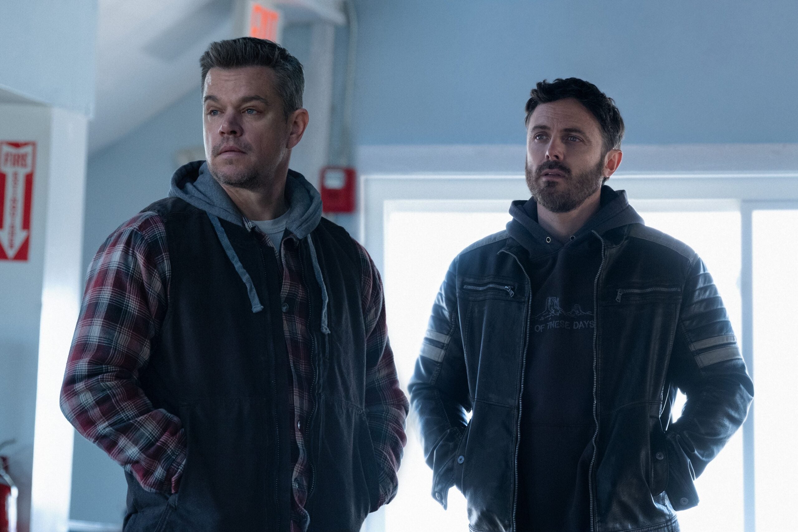 Matt Damon and Casey Affleck in "The Instigators."