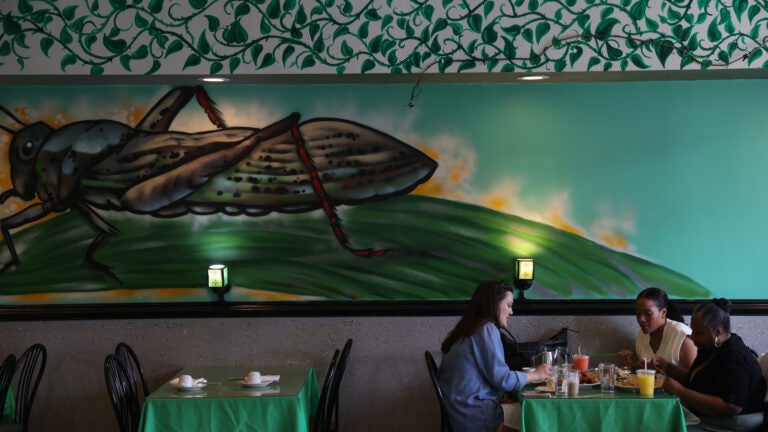 Diners eating at former location of Grasshopper