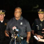 Boston Police commissioner Michael Cox briefs the media following a shooting that left 5 people injured near Franklin Park in Boston, MA, Aug. 18, 2024.