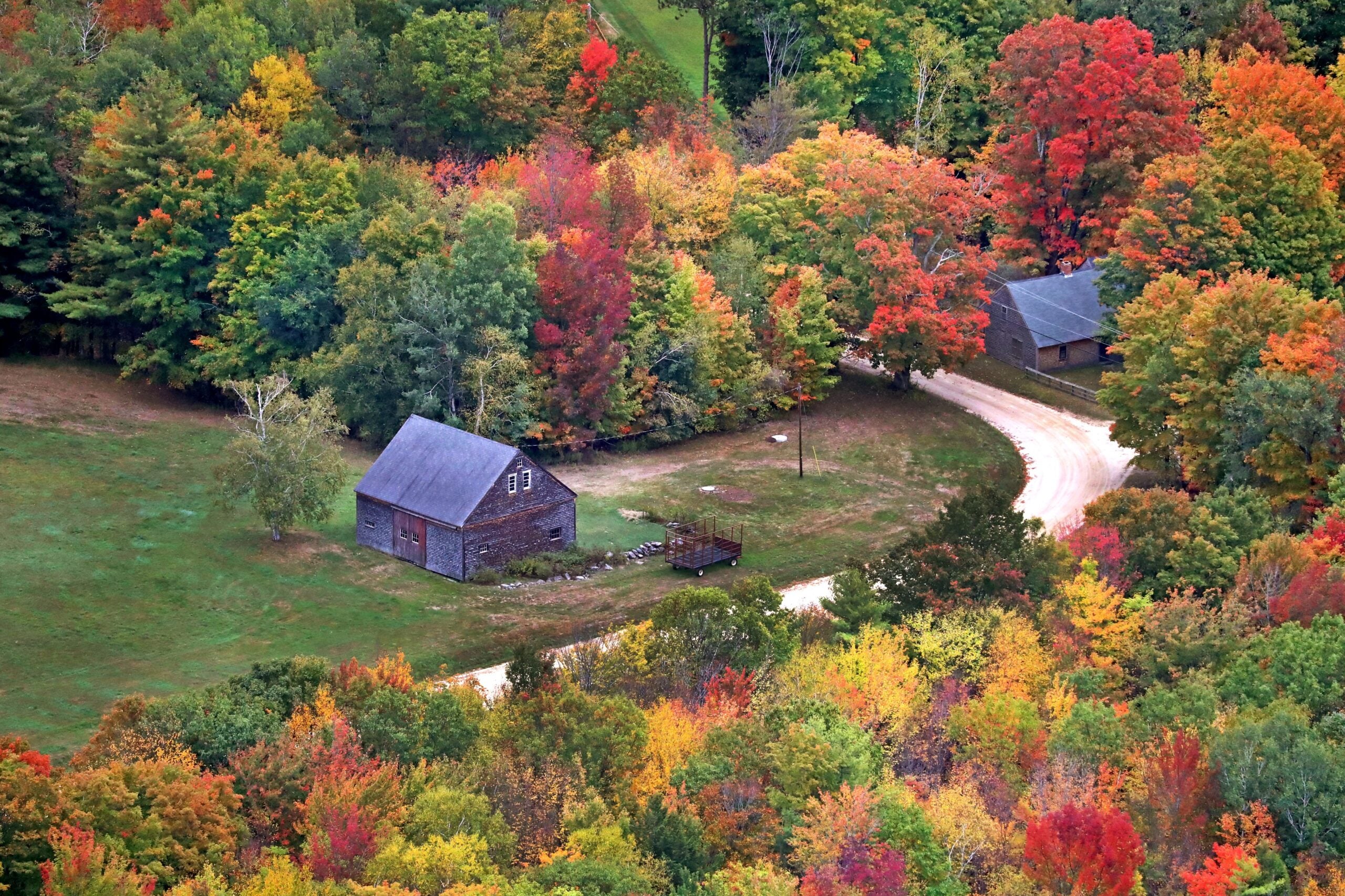 Fall foliage in Barnstead, New Hampshire.