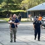 A 3-year-old child unlocked his front door and ran into the woods in Ayer on Monday.