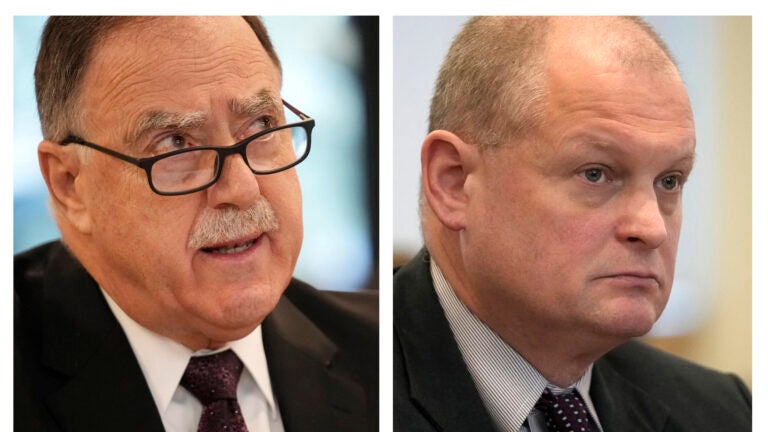 Sagadahoc Country Sheriff Joel Merry and Sgt. Aaron Skolfield.