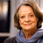 British actress Dame Maggie Smith poses in London.