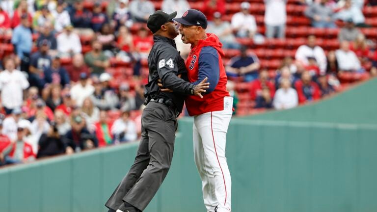 Red Sox manager Alex Cora ejected after argument over decision