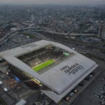 Corinthians face Flamengo in a Brazilian soccer league match in the Neo Quimica arena.