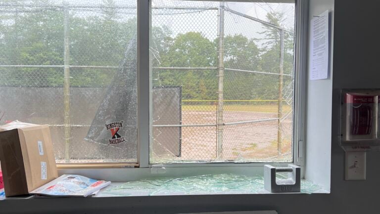 A concession stand for a youth football league in Kingston was broken into on Saturday.