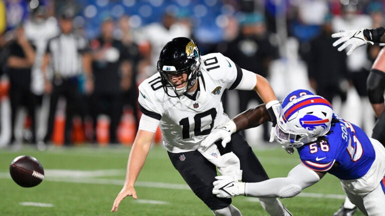 Mac Jones had a disastrous debut in Jaguars’ blowout loss to Bills Monday 