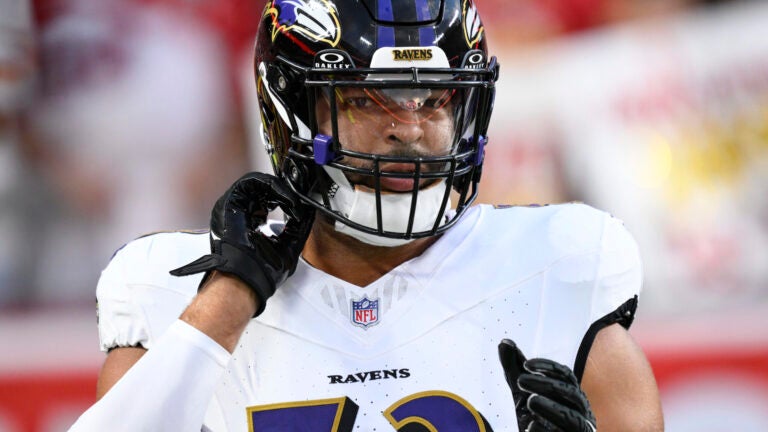 Kyle Van Noy takes part in practice before the game against the Chiefs.