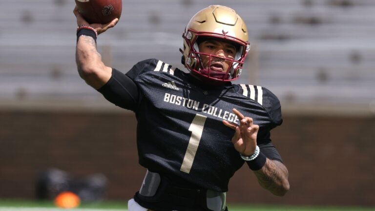 BC QB Thomas Castellanos is out due to injury, Grayson James starts