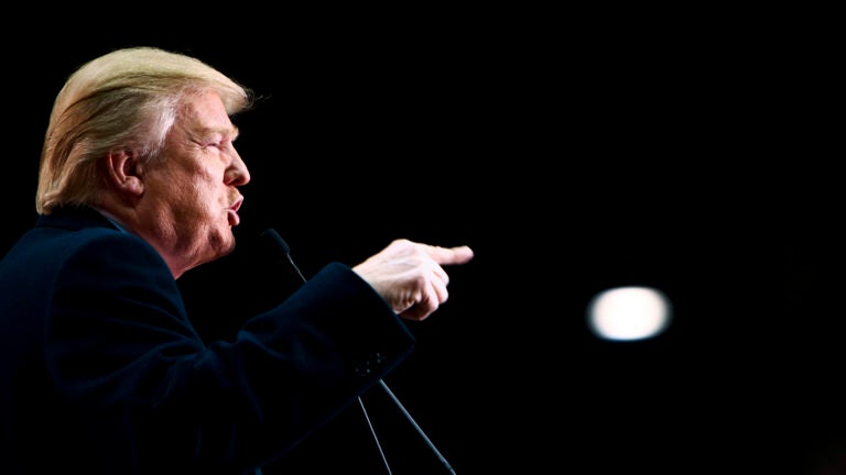 Former President Donald J. Trump has escalated his vows to use the power of the state to impose and maintain control if he is elected president this fall.