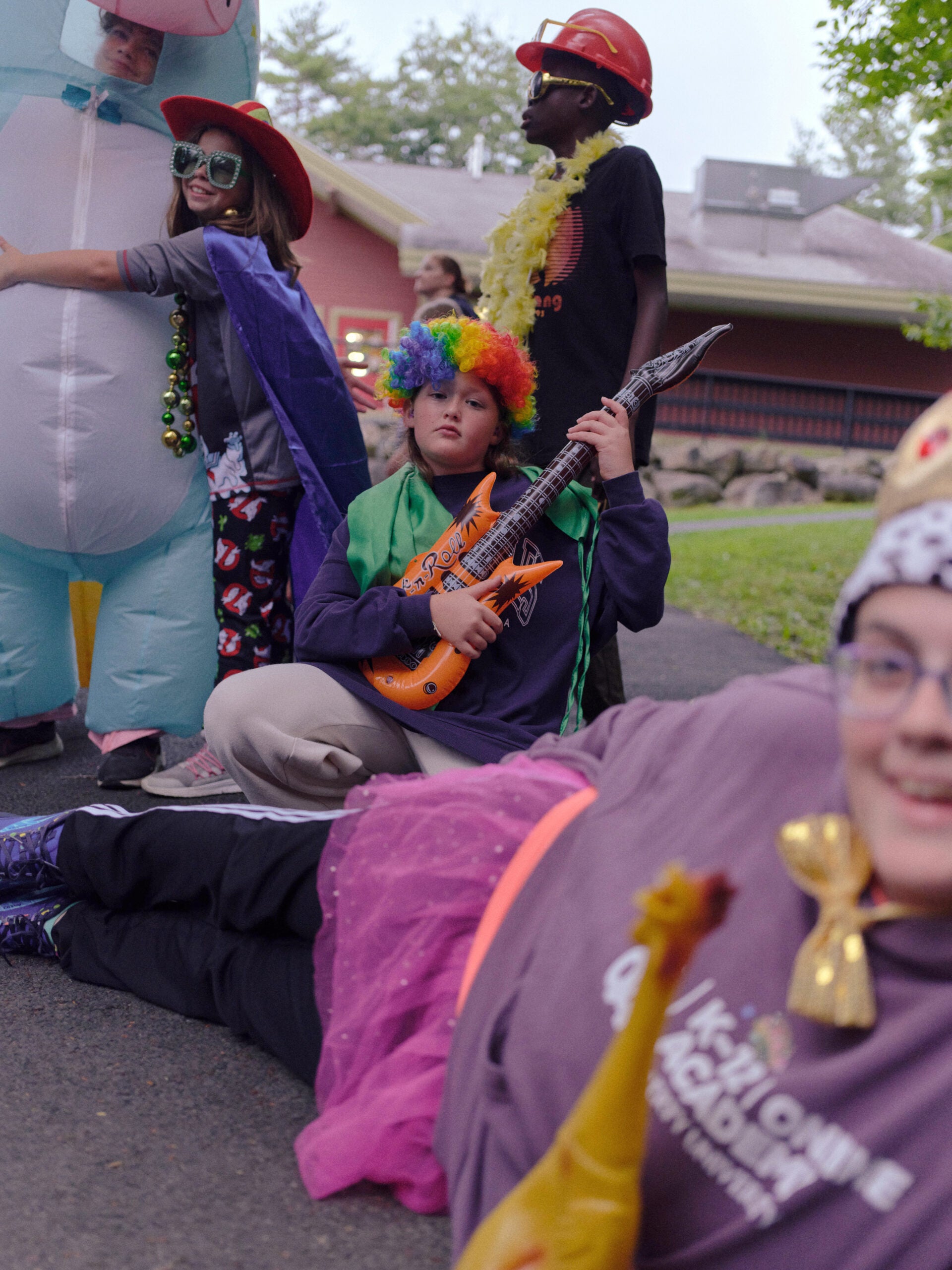 Children in costume for an event at Pine Creek Camp's Dirigo Experience.