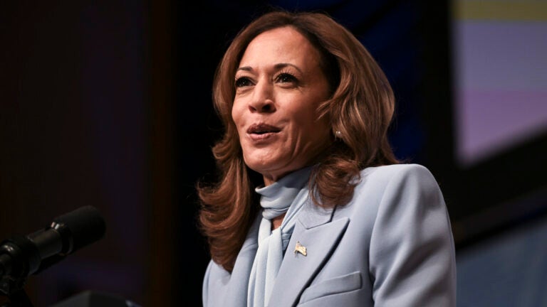 Vice President Kamala Harris, the Democratic presidential nominee, speaks.