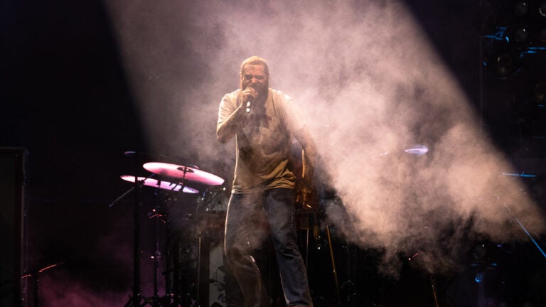 Post Malone performed at Fenway Park on Wednesday night.